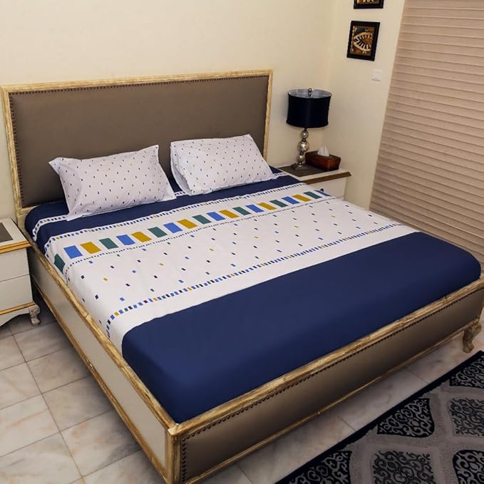 Printed Cotton Bedsheet with Pillow Covers