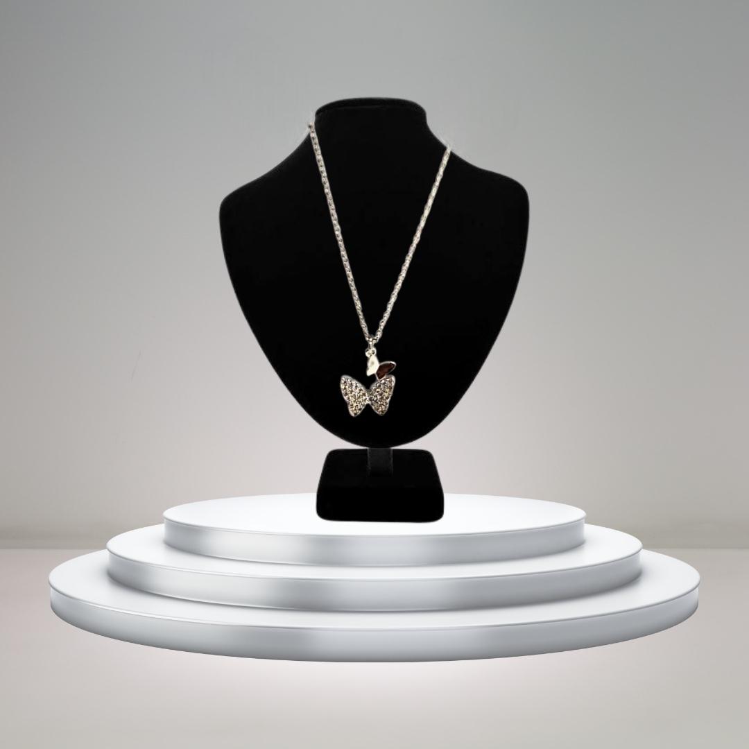 Butterfly Necklaces in 18K White Gold