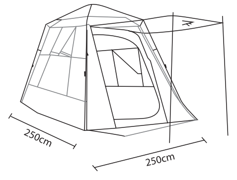 Fleet Tent 250 for Outing, Camping