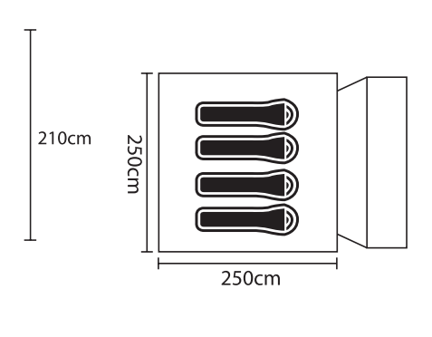 Fleet Tent 250 for Outing, Camping