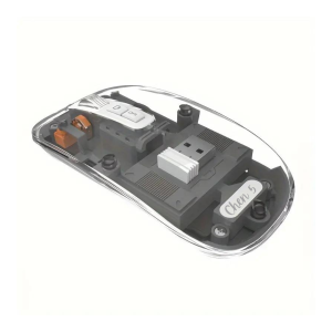 Wireless Transparent Mouse (Bluetooth 2.5, 5.1 + USB 2.4G) (Black)