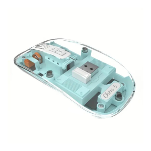 Wireless Transparent Mouse (Bluetooth 2.5, 5.1 + USB 2.4G) (Sky Blue)