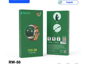 HainoTeko RW-50 Super Max Size Round Shape Curved AMOLED Display Smart Watch With 3 Pair Straps