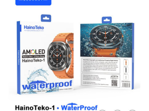 HainoTeko-1 Waterproof Smartwatch With AMOLED Display and 3 Pair Straps For Men