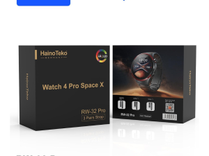 HainoTeko Germany RW-32 Pro Space X Version Curved AMOLED Display Smart Watch With 3 Pair Straps, Tasbeeh, 5 Time Pray Alarm and Wireless Charger