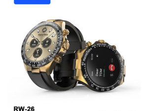 HainoTeko Germany RW-26 Round Smart Watch With Stylish King Bracelet And wireless Charger For Men's