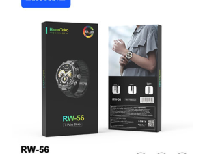 HainoTeko Germany RW-56 Round Shape AMOLED Display Smart Watch With 3 Pair Straps And Wireless Charger Designed For Men's And Boys