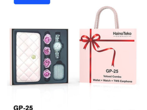 HainoTeko Germany GP 25 Watch with Headphone and Bag Special Gift Pack Combo for Ladies and Womens