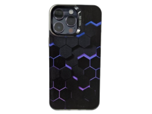 Plain Hexagon Graphic Printed Fiber iPhone Case