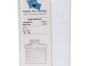 Flat Bed Sheet - Optical White - Single