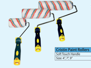 Pack Of 3 Cristin Paint Rollers With Sleeves