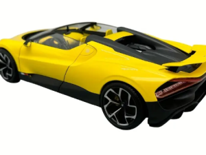1:18 Scale for Bugatti Mistral W16 Model Car - Diecast Sports Cart with Alloy Body, Black & Yellow, Wind-Powered Push