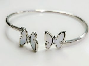 White Butterfly Bliss Bangle
