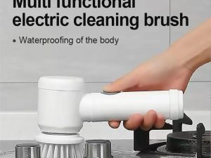 1 Set, 5-in-1 Electric Spin Scrubber With 5 Replaceable Brush Head with USB Rechargeable Kitchen Cleaner and Dishwasher