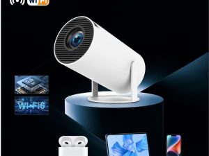 Home Cinema Outdoor Portable Projector with Wi-Fi 6/BT 5.0, Compatible with Android/iOS/PC/PS5/TV Stick/HDMI