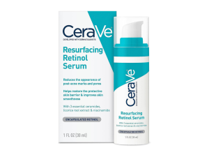 CeraVe Retinol Serum for Post-Acne Marks and Skin Texture | Pore Refining, Resurfacing, Brightening Facial Serum with Retinol and Niacinamide | Fragrance Free, Paraben Free & Non-Comedogenic| 1 Oz